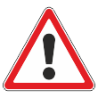 Дорожный знак 1.33 «Прочие опасности» (металл 0,8 мм, III типоразмер: сторона 1200 мм, С/О пленка: тип Б высокоинтенсив.)